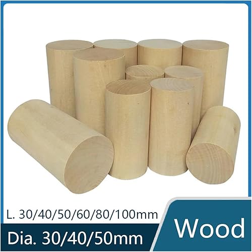 QAUUCP Bâtonnets en Bois Bâtons Droits en Bois Naturel Dia. Cylindre Rond en Bois de 30/40/50 mm for Outils de Bricolage(40x40mm) - Nail Gallerys
