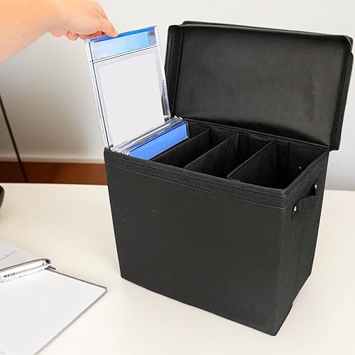 Générique Boîte De Rangement Pour Bandes Dessinées - Organisateur de BD avec 3 Compartiments - Bac à Documents Empilable avec Poignée pour Albums Photos Jouets et Cadres - Nail Gallerys