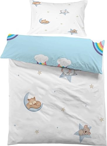 phonxia Housse de Couette Junior 120 x 150 cm Garçons et Filles Impression Réversible d'un Dinosaure Bleu pour Enfants Parure de lit 120x150cm et Taie d’Oreiller pour Junior Bas Âge - Nail Gallerys