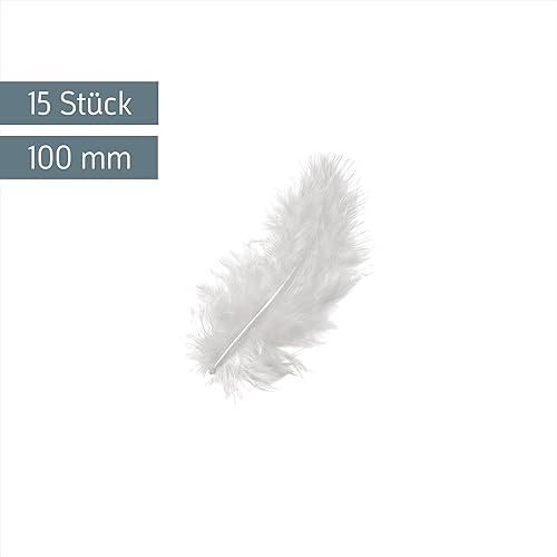 KnorrPrandell Gütermann 6619002 Lot de 15 Plumes de marabu Blanc 10 cm - Nail Gallerys