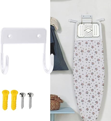 Support mural pour planche à repasser,Support de planche à repasser Organisateur,Support mural pour salles de lavage Rack de stockage Support suspendu,crochet pour planche à repasser(Blanc) - Nail Gallerys