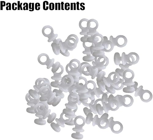 Lot de 50 crochets en plastique pour rail de rideau - Pour camping-car, caravane, bateau - Nail Gallerys