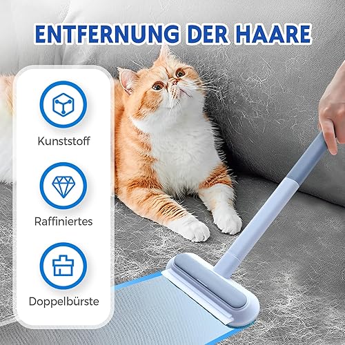 3 In 1 Pet Hair Removal Tool, 2025 Nouveau Animaux Hair Brush, Réutilisable Brosse Poils Chat, Brosse Vetement Anti Poils Pour Vêtements, Cheveux, Canap (Long, unité, 2.0) - Nail Gallerys