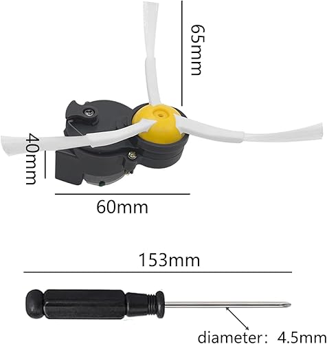 GVSS Module de brosse latéral pour iRobot pour Roomba, Module Moteur de Brosse Latérale Compatible avec Roomba Séries 500 600 700 800 900 i7 E5 E6,Avec 1 Tournevis - Nail Gallerys