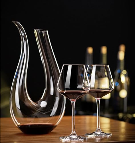 Smaier Décanteurs à vin, Vin Carafe à Décanter en forme de U Carafe à Classique, Carafe Vin Rouge, Cadeau et Accessoire Pour Amateurs de Vin - Nail Gallerys