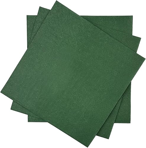 Gcardist Lot de 120 serviettes de cocktail jetables en papier pour cocktail, dîner, mariage, fête d'anniversaire, dessert, vin, vert Noël, 25 x 25 cm - Nail Gallerys