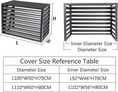 Support De Climatiseur, Décoratif Extérieur Cache Climatiseur, Anti-Pluie Couverture De Climatiseur pour Pompe À Chaleur, Durable Grille de Protection, Aluminium, Anti-poussiè (Color : Blanc, Size - Nail Gallerys