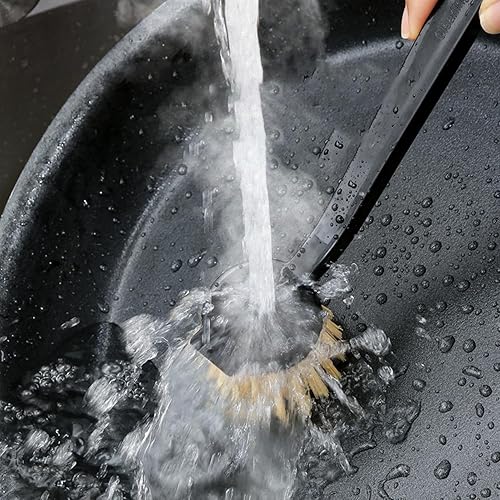 Brosse de Lavage de Vaisselle Brosse de Cuisine à séchage Rapide Épurateur à Long Manche Brosse à Vaisselle puissante Outil de Nettoyage Noir Épurateur de Vaisselle de Cuisine Brosse de Lavage de Bol - Nail Gallerys