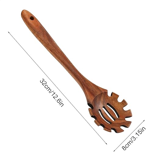 Wooden Spaghetti Spoon, Noodle Spoon Server, Kitchen Wooden Ladles, Wooden Pasta Spoon, Long Handle Spoon, Spaghetti Serving Spoon, Wooden Stirring Spoon, Pasta Mixing Spoon - Nail Gallerys