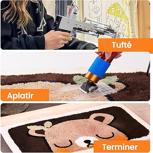 BESGEER Rug Tufting Gun Set with Trimmer, Tufting Machine Cut Pile and Loop Pile Start Kit, Tufting Kit Complet, Pistolet Tufting,Pistolet Touffeter, Kit Pistolet à Touffeter avec Tondeuse - Nail Gallerys
