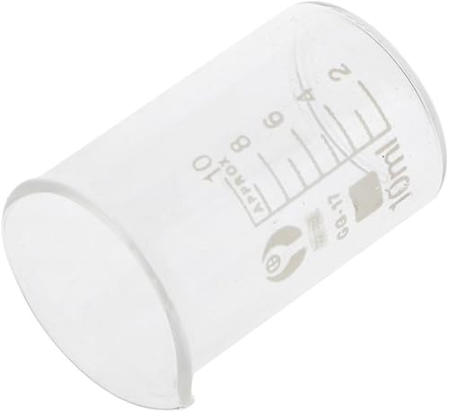 kcopo transparente verre doseur 10 ml Mini verre doseur Laboratoire Mesureur Set Verre doseur éprouvette graduée Laboratoire en verre mesureur Outil Lot de 2 - Nail Gallerys