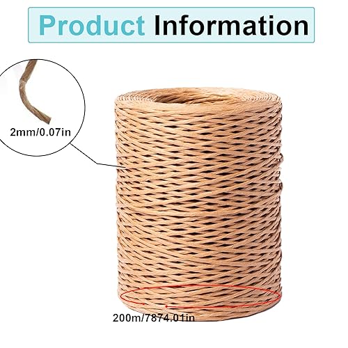 Nizirioo 2 Rouleaux 200m Fil De Papier, 2mm Fil Fer Naturel Cordon En Papier, Papier Fil Naturel Paper Corde En Macramé Pour Emballage Mariage Arts Créatifs Diy Cadeau Décoration Arrangement De Fleurs - Nail Gallerys