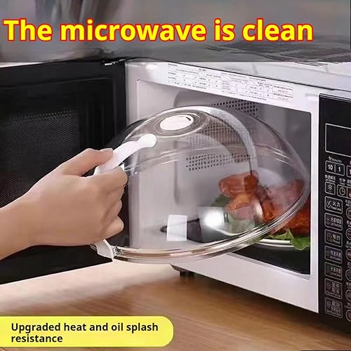 Générique Cloche Micro Onde, Cloche en Verre Imitation, Couvercle Micro Ondes Cour Bol avec poignée, 26 x 26 x 10 CM, Trous de Vapeur réglables, Couvercle Parfait pour Les Petits et Grands Micro-Onde - Nail Gallerys