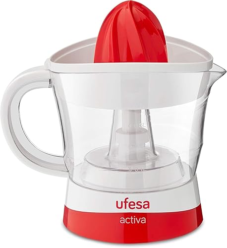 Ufesa Vitality, Presse-agrumes Électrique à Bras, 120W, Versement Continu, Système Anti-goutte, Double Cone, Filtre en Acier Inoxydable, Bras pour l'extraction du Jus, Sans BPA, Noir Inox - Nail Gallerys