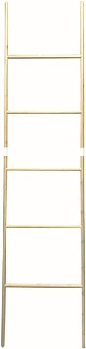 Box and beyond - Echelle Porte-Serviettes Salle de Bain - 180 x 55 cm - 5 Barres de séchage - Echelle Bambou décorative - Nail Gallerys