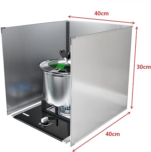 Plaque Anti-Projections De Cuisson Protege Mur Cuisine Protection Anti-Éclaboussures D'huile Pliable Facile À Nettoyer Ustensiles De Cuisine Outil De Cuisson,4 côtés,50 * 45 * 80cm - Nail Gallerys