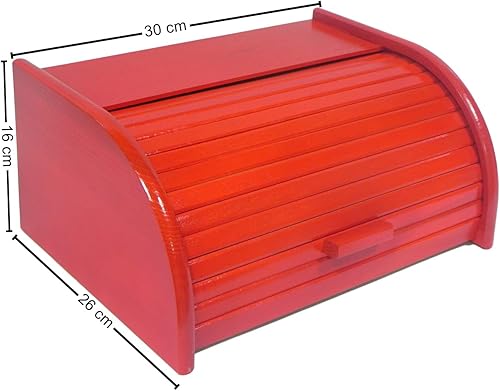 Boîte à pain en bois - Avec couvercle coulissant, Bois dense, acajou, Small - Nail Gallerys