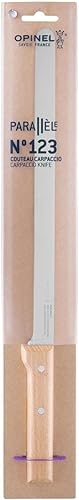 Opinel - N°123 Couteau à Carpaccio Parallèle - Lame 30 cm en Acier Inoxydable - Manche en Bois de Hêtre - Parfaite Découpe de Fines Tranches - Garantie à Vie - Nail Gallerys