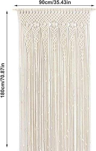 Iunipusy Tapisserie murale en macramé tissée à la main - Rideaux de fenêtre - Rideau de porte bohème pour décoration de mariage, salon - Rideaux de fenêtre - Nail Gallerys