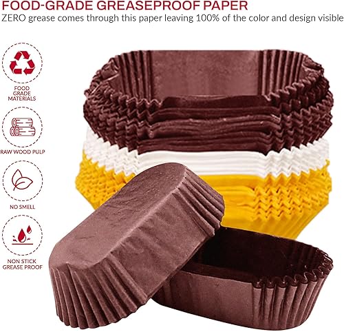 Lot de 1 000 doublures ovales anti-graisse jetables pour cupcakes et cupcakes (blanc-S) - Nail Gallerys