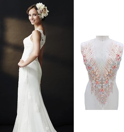 Applique en Dentelle en Dentelle brodées en Strass de Perle Patches Applique pour Le DIY Tissu décolle - Nail Gallerys