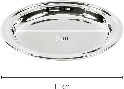 EDZARD sous-Verre Astoria, 2 pièces, argenté Noble et résistant au ternissement, Ø 11cm - Nail Gallerys