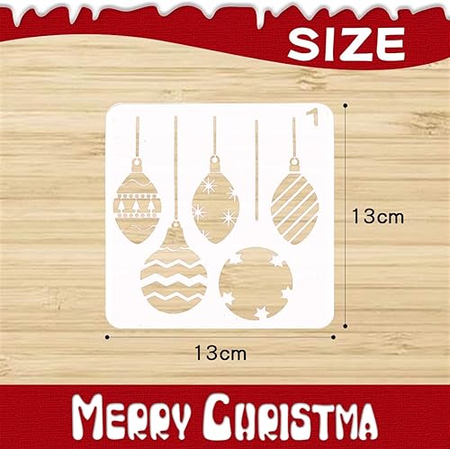 FUKPO Pochoir Noel Pochoirs de Dessin, 8 Pièces Pochoir Peinture en Plastique Réutilisable pour les Cartes de Noël DIY, les Fenêtres et les Murs, Décoration de Noël, Cadeau Enfant - Nail Gallerys