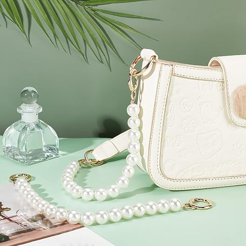 UNICRAFTALE 2Pcs Chaîne D'Extension de Sac 30cm Perle Perle Chaîne de Sac à Main Décoration de Perle Breloque de Chaîne de Sac à Main Sangle de Chaîne pour Sac à Main Fournitures de Fabrication de Sac - Nail Gallerys