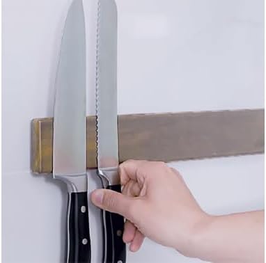 GALILEO Barre magnétique porte-couteaux en bois d'acacia 40 x 5 x 2,2 cm, OuiChef - Nail Gallerys