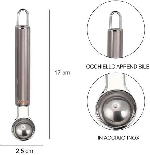 Excavino pour fruits et légumes, creuser pour melon, pastèque, cuillère à boules, fruits glacés, en acier inoxydable, lavable au lave-vaisselle - Nail Gallerys