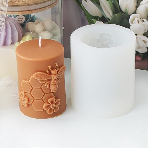 JS MOLD Moule à bougie en silicone, en forme de nid d'abeille, en silicone, en forme de nid d'abeille, moule en silicone pour bougies en cire d'abeille, savon (B) - Nail Gallerys