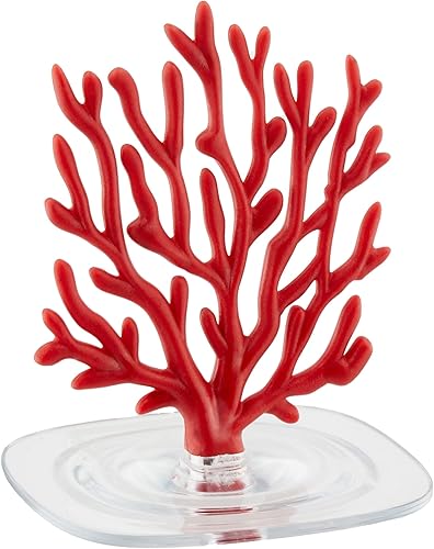 QUALY Boîte de Rangement Transparente Corail Rouge Transparent pour Salle de Bain WC - Nail Gallerys