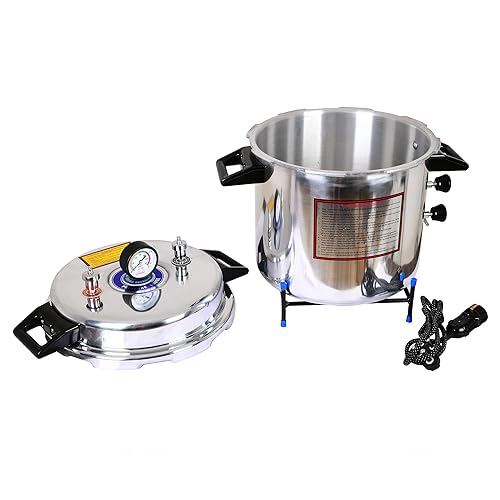 Reviti Stérilisateur électrique autoclave 23 l avec minuteur en acier inoxydable ultra résistant Finition miroir Capacité et taille env. 23 l Diamètre 30,5 cm Hauteur 30,5 cm - Nail Gallerys