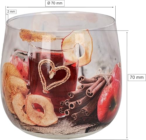 KOTARBAU® Bougie Parfumée dans un Verre Avec Bijoux Cinnamon Durée de Combustion Jusqu'à 28 Heures pour l'aromathérapie - Nail Gallerys