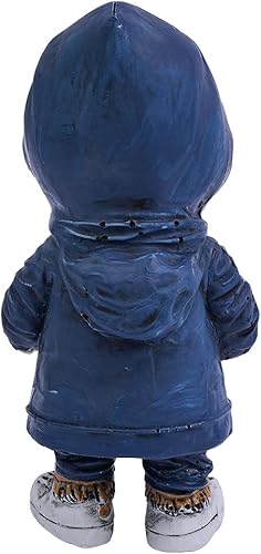 ZONADAH ZONADAH - Squelette cool en résine - Sculpture gothique de tête de mort - Statue mignonne - En résine - Décoration pour la maison, le bureau, le bureau - Bleu - Nail Gallerys