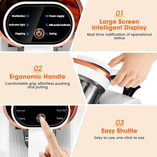 Aspirateur Matelas Anti Acariens, 13Kpa Aspiration Aspirateur Lit avec Lumière UV -C de 253,7 nm LED Aspirateur Matelas Ultrasons Chauffage Machine de Nettoyage Élimine 99,9% des Bactéries Allergènes - Nail Gallerys