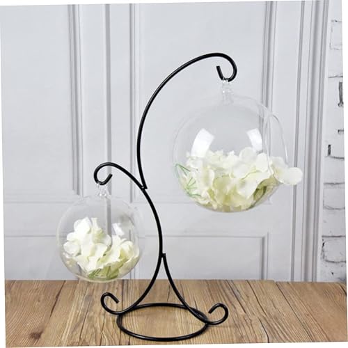 Présentoir D'ornement À 2 Crochets Support De Terrarium En Verre Suspendu Support De Plaque De Chevalet En Fer Pour L'artisanat D'art De Boule De Plante D'air - Nail Gallerys