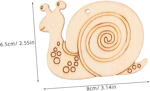 Angoily Lot De 20 Pièces De Bois D'Escargot À Peindre Découpes D'Escargots Non Fournitures D'Artisanat Bricolage Tranche De Peinture Jouets Artisanaux Peints À La - Nail Gallerys