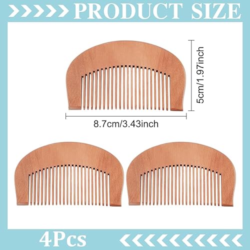 FREEBLOSS 4Pcs Peigne a Franges pour Macramé Brosse a Macramé pour Glands Fournitures de Macramé Peigne a Macramé pour Le Tissage de la Corde de Coton Peigne a Nœuds Ouverts - Nail Gallerys