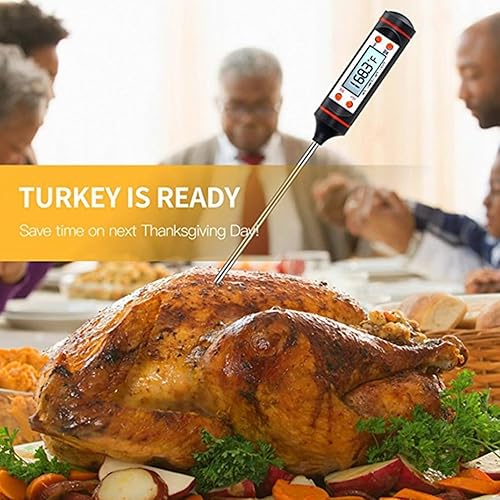 Thermomètre à viande - acier inoxydable numérique, affichage tournable | Thermomètre alimentaire immédiatement lisible pour le gril, la cuisson, la cuisson, l'idéal pour le barbecue, la préparation de - Nail Gallerys