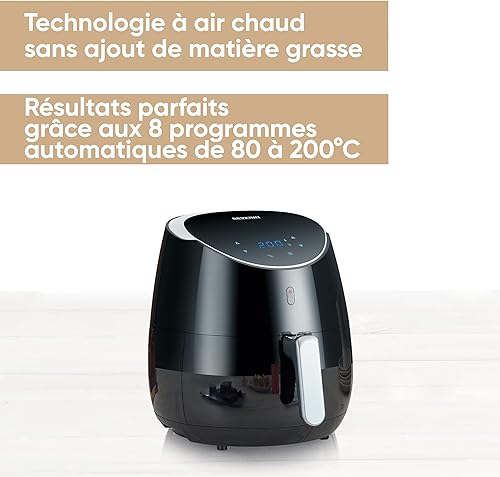 SEVERIN Friteuse à air chaud 2 850 W, Friteuse sans huile avec technologie à air chaud et 2 paniers de 3,25 litres chacun, Multicuiseur avec Fonction Déshydratation, Noir, FR 2453 - Nail Gallerys