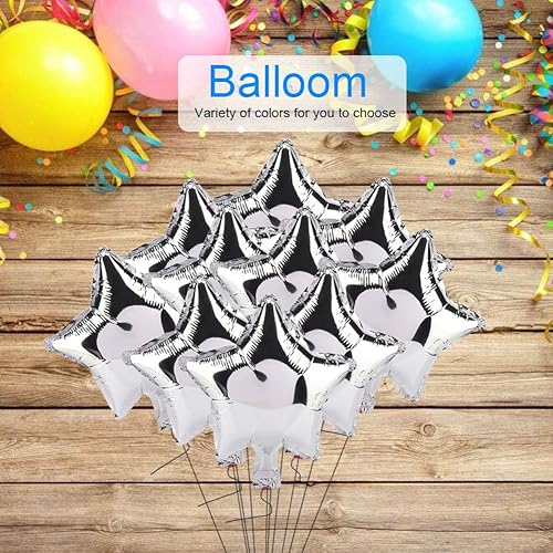 10pcs 10 pouces cinq étoiles en aluminium ballons en aluminium en hélium décorations d'anniversaire de mariage doré (Violet) - Nail Gallerys