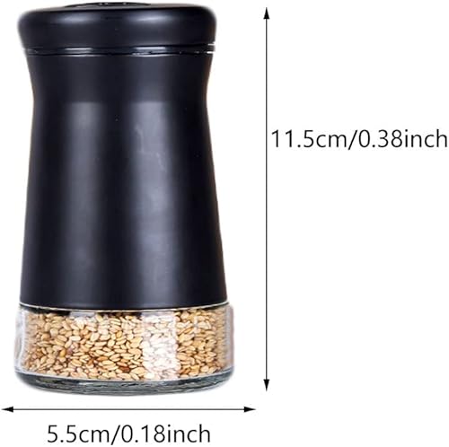 Salière et Poivrière Corps en Verre pour Cuisine (Cone + Noir) - Nail Gallerys