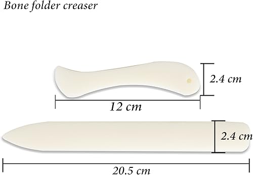 Keriber Bookbinding Tools Set Papier Bone Folder Marqueur Coutures d'Awl Coudre le Fil Ciré Aiguilles à Coudre Pour Bookbinding et Articles de Couture,11 Pièces - Nail Gallerys