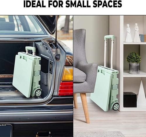 Chariot de Courses Pliable 25 kg Avec Couvercle | Portable Avec Poignée Télescopique | Utilitaire Multifonction pour Le Linge, Le Sport (Bleu et Gris) - Nail Gallerys