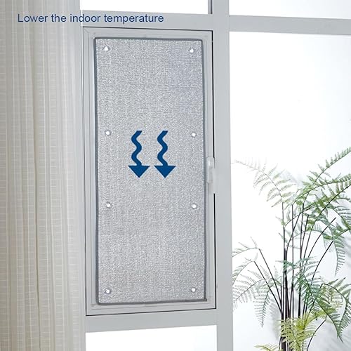 Film Anti Chaleur Aluminisé,Film Fenetre Anti Regard,Film de Protection Solaire Réfléchissant,Film Occultant pour Cuisine,Salon,Anti-UV,Film Fenetre Opaque,Facile à Démonter(130x130 cm) - Nail Gallerys