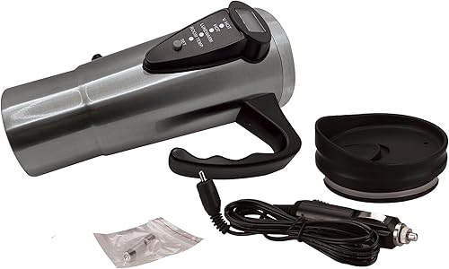 InGenious Mug de voyage chauffant à quatre niveaux de réglage de chaleur et adaptateur allume-cigare 12 V - Nail Gallerys