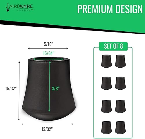 Lot de 8 pieds de rechange en caoutchouc pour dessous de plat en métal – pour Virginia Metalcrafters et autres dessous de plat - Nail Gallerys