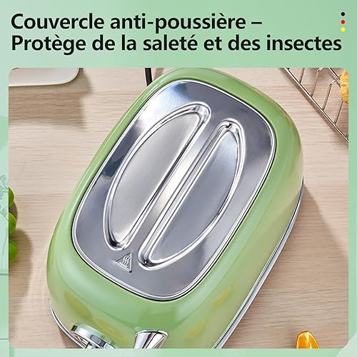 Wiltal Bouilloire rétro en acier inoxydable - Design rétro - 2200 W - 1,8 l - Idéale pour le thé, le café, les aliments pour bébé, sans BPA - Nail Gallerys