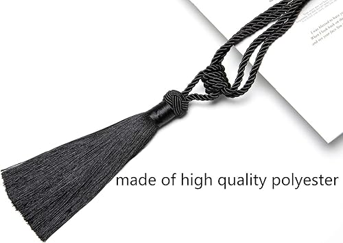 Bel Avenir Embrasses de rideaux à pompons tissées à la main pour décoration d'intérieur (violet, 2) - Nail Gallerys